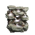 Alpine Corp Alpine Corp WIN734 31 in. Rainforest Waterfall Fountain With Led Lights WIN734